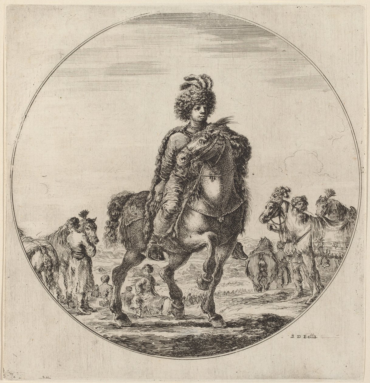Caballero húngaro de Stefano della Bella