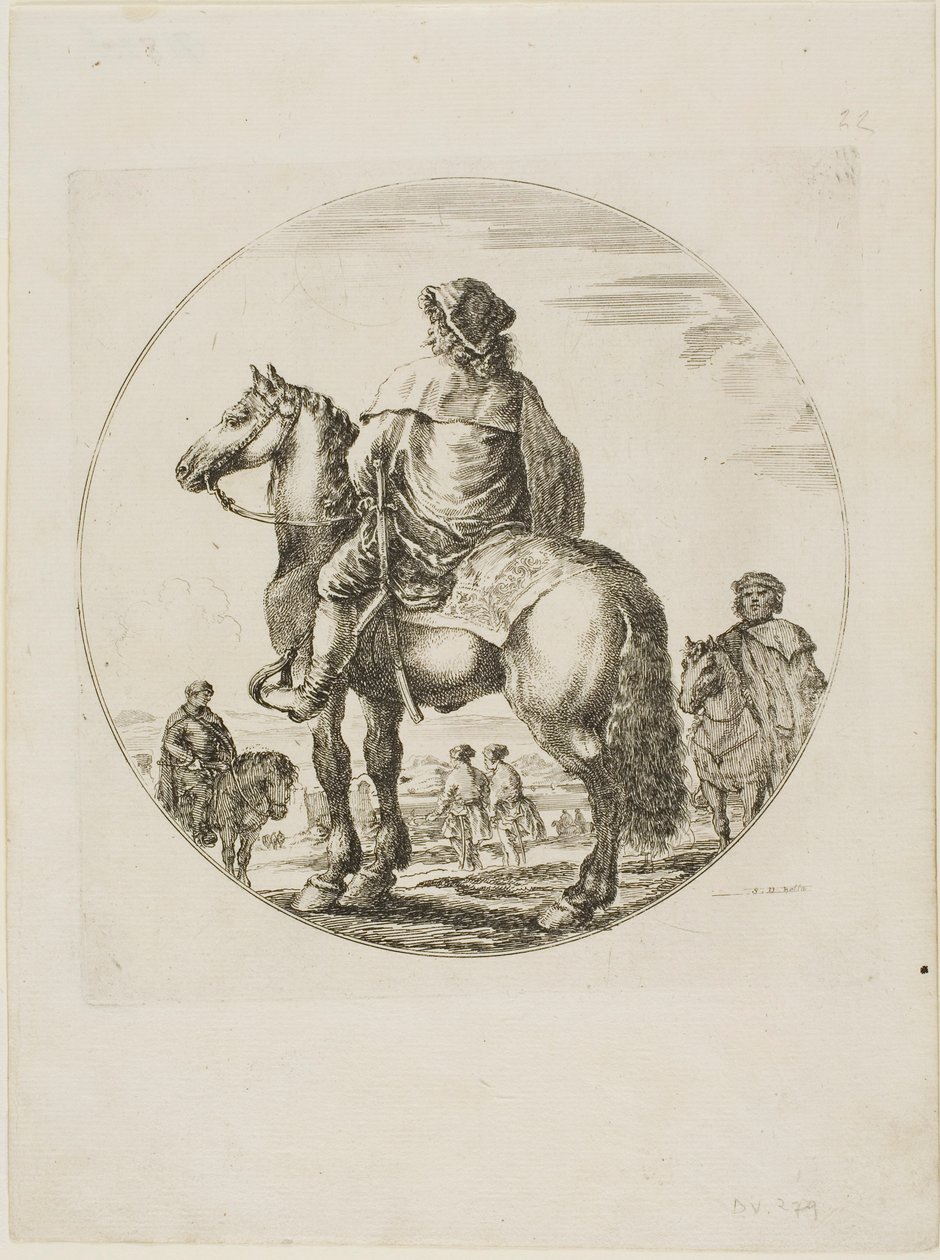 Jinete húngaro de Stefano della Bella