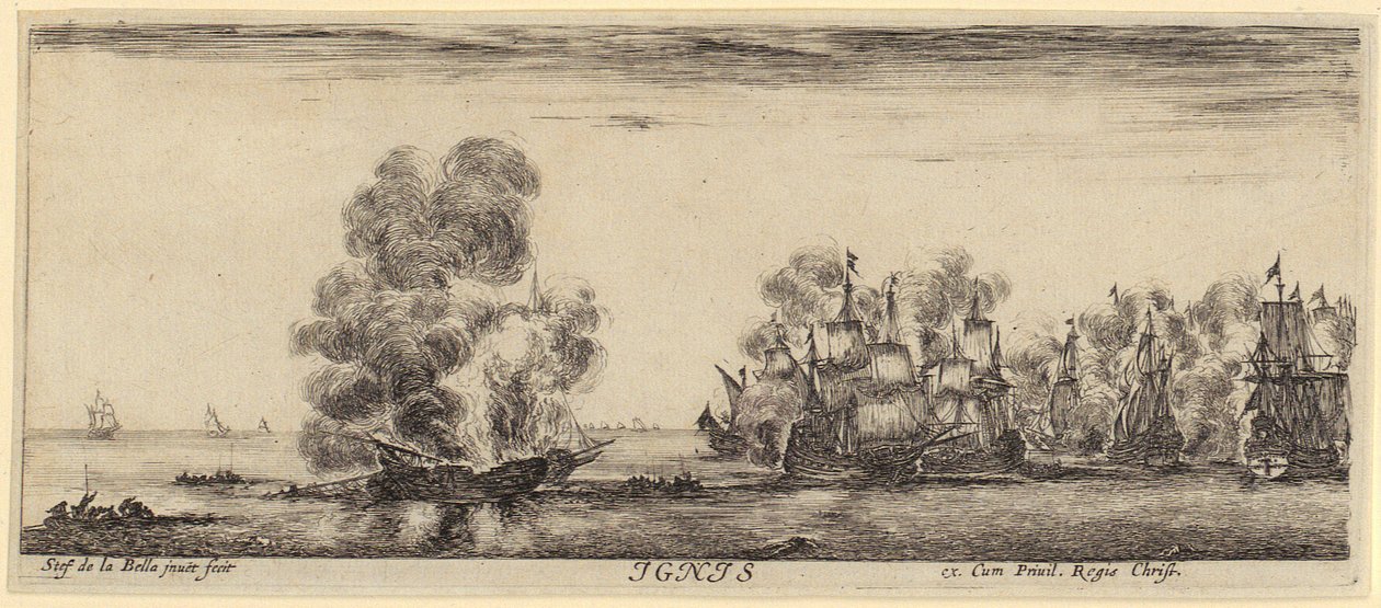 Ignis (Fuego), hoja 4 de la serie «Los cuatro elementos» de Stefano della Bella