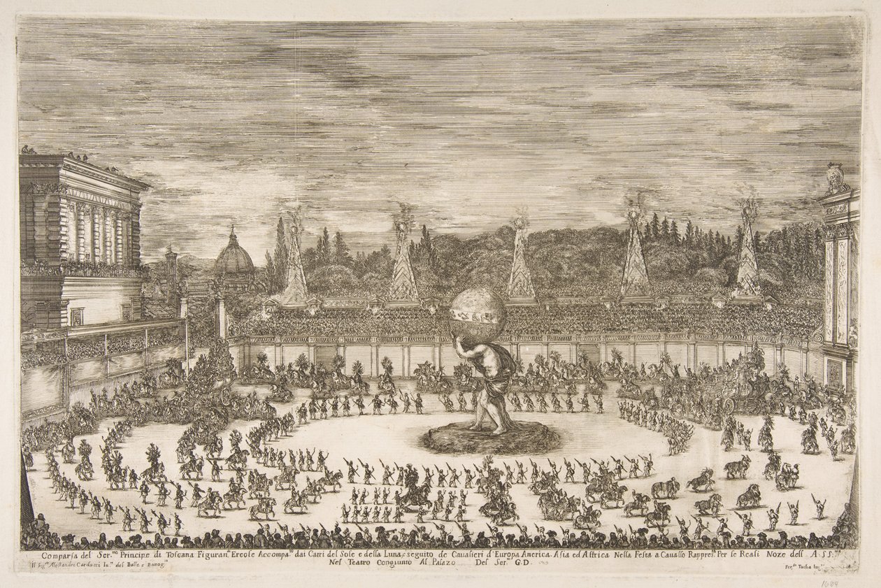 Il Mondo Festeggiante: Entrada de Cosimo III de Medici, 1661 de Stefano della Bella