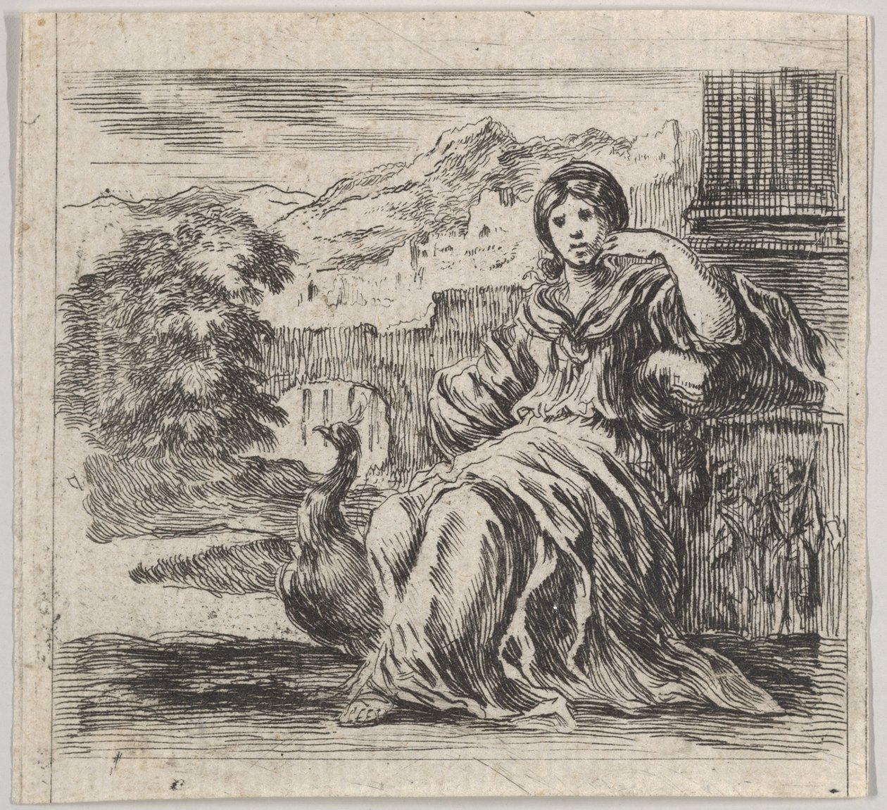 Juno, de Juego de la Mitología Jeu de la Mythologie, 1644 de Stefano della Bella