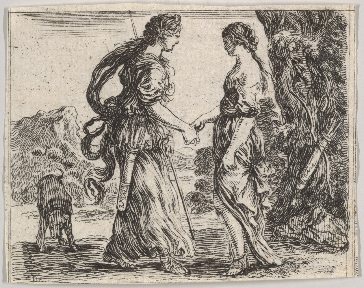 Júpiter y Calisto, de Juego de la Mitología, 1644 de Stefano della Bella