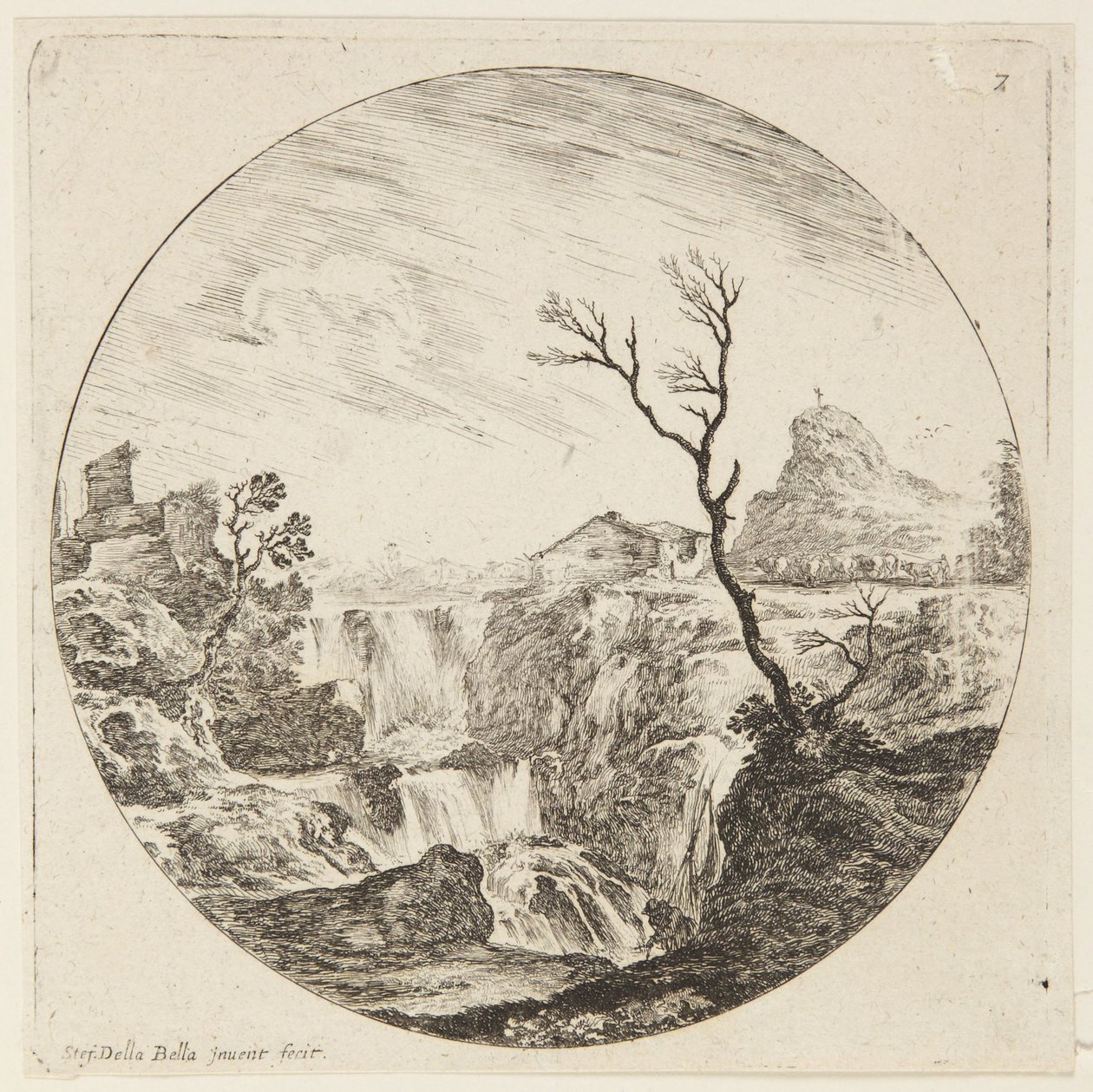 Paisaje (Paisajes y ruinas de Roma, 7) de Stefano della Bella