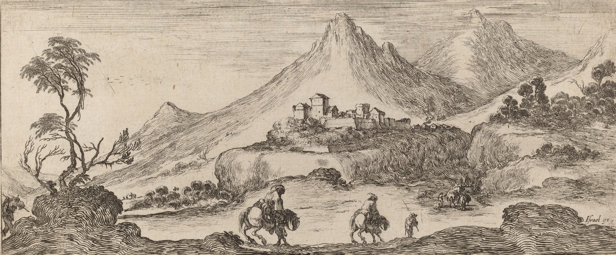 Paisaje con castillo, 1641 de Stefano della Bella