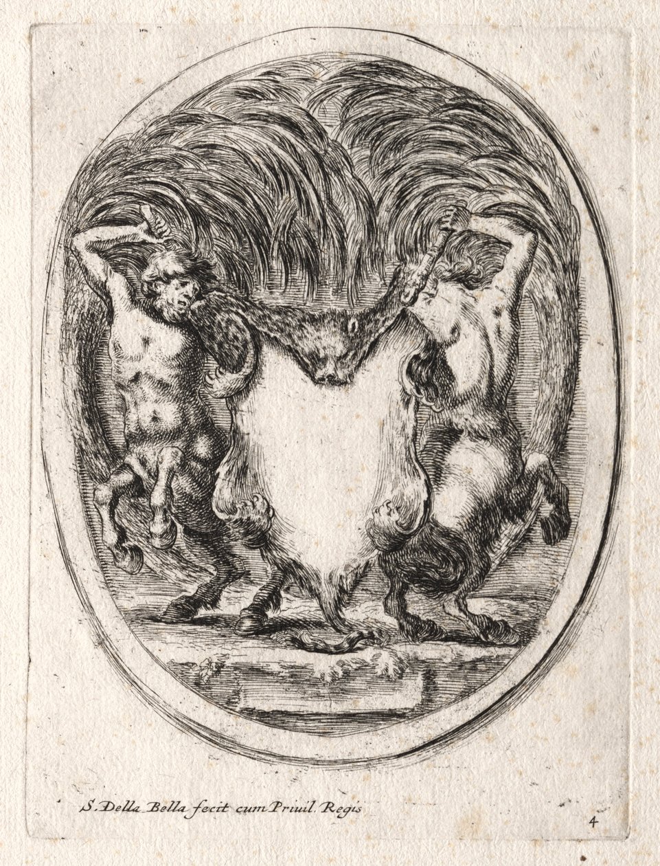 Nuevo modelo para un cartucho, 1647 de Stefano della Bella