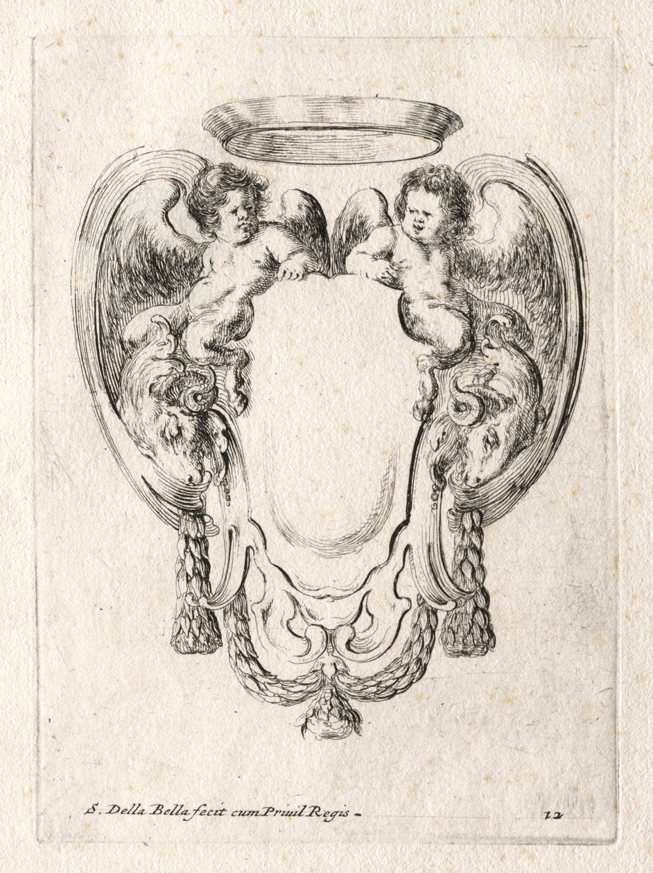 Nuevo modelo para un cartucho, 1647 de Stefano della Bella