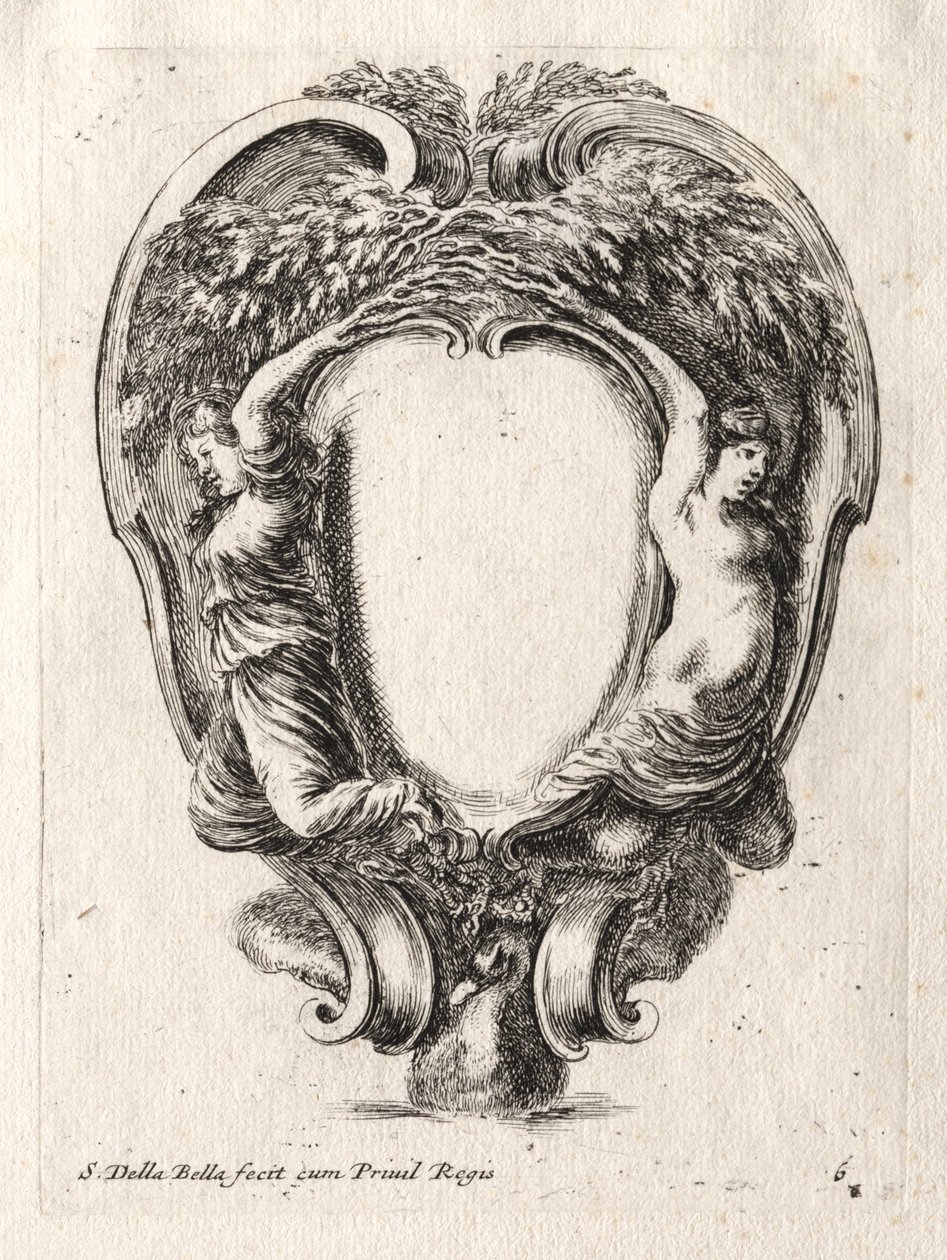 Nuevo modelo para un cartucho, 1647 de Stefano della Bella