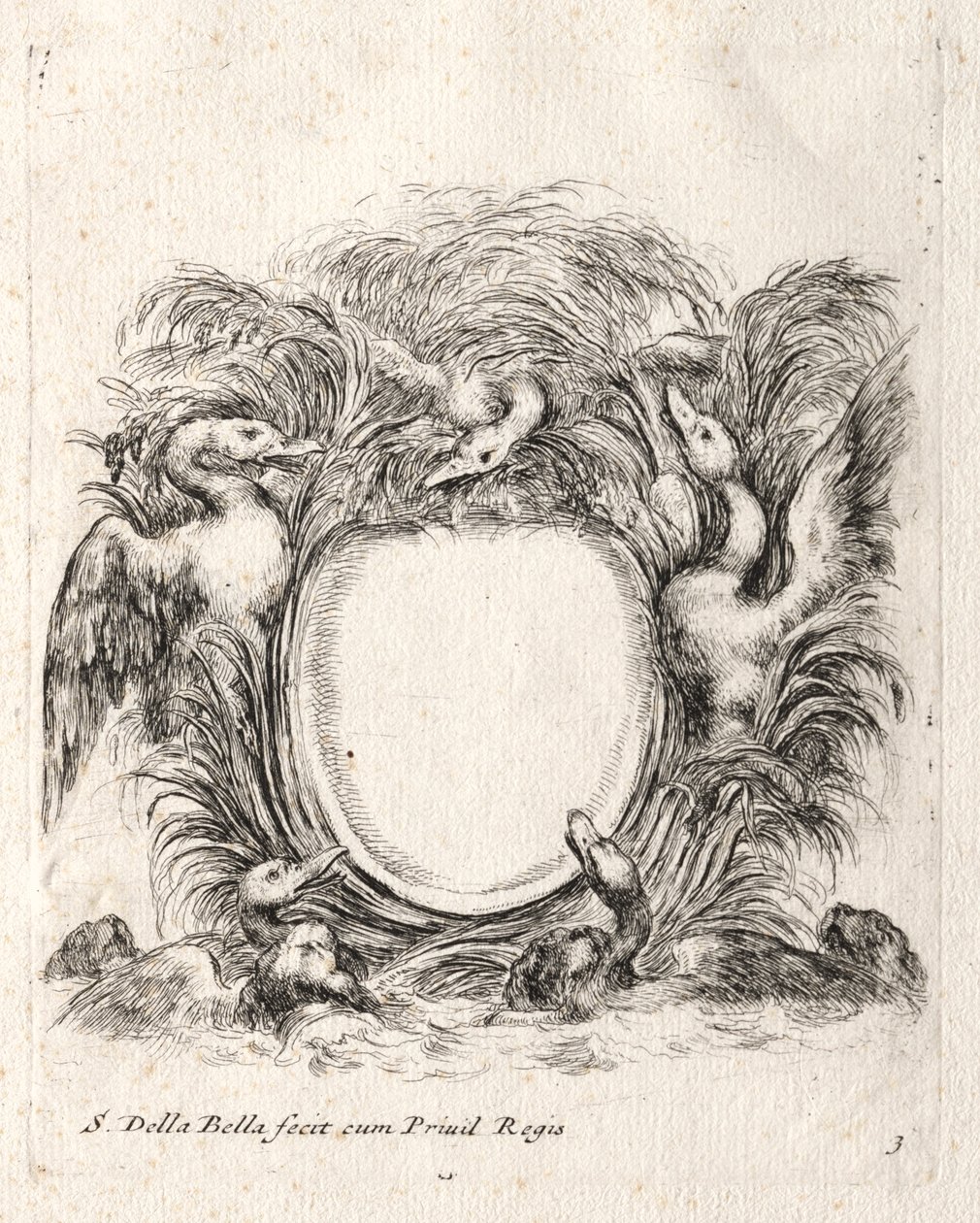 Nuevo modelo para un cartucho, 1647 de Stefano della Bella