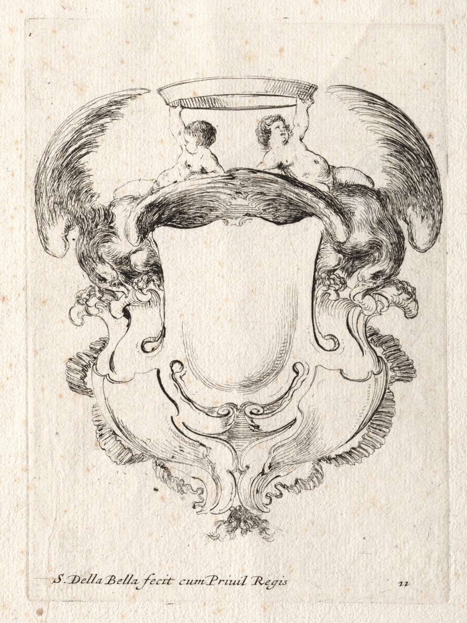 Nuevo modelo para un cartucho, 1647 de Stefano della Bella