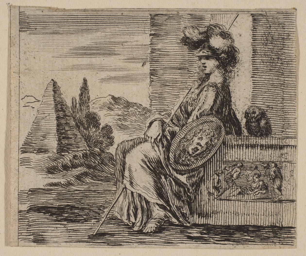 Palas, del Juego de la Mitología de Stefano della Bella