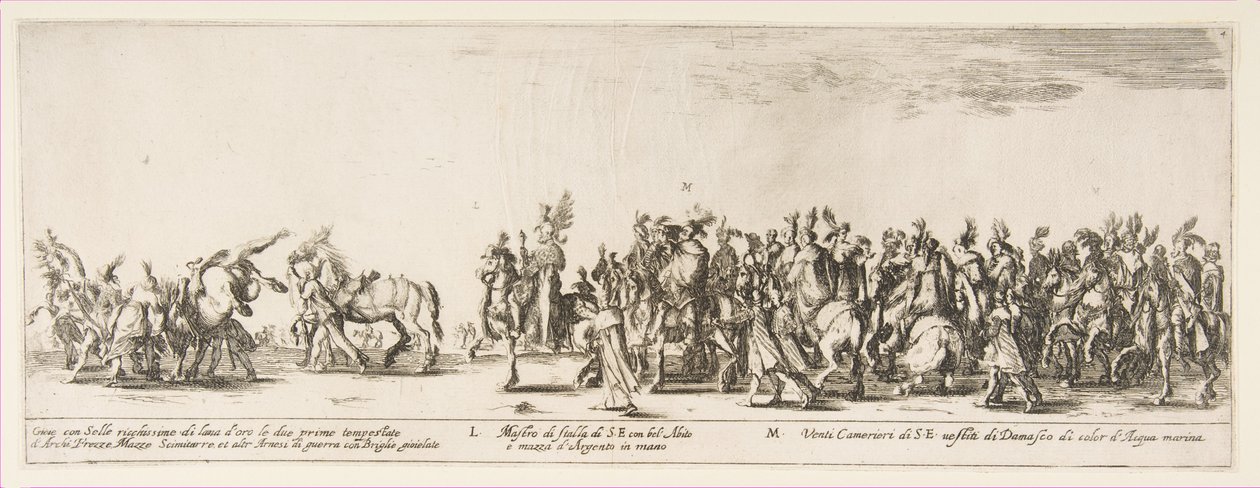 Parte de la entrada de la Legación Polaca L y M, 1633 de Stefano della Bella