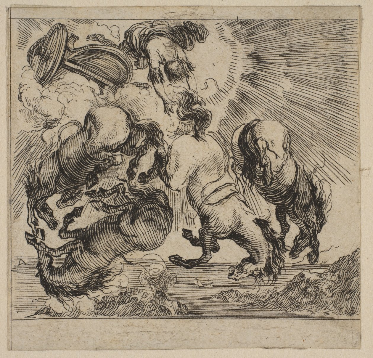 Faetón, del Juego de la Mitología, 1644 de Stefano della Bella