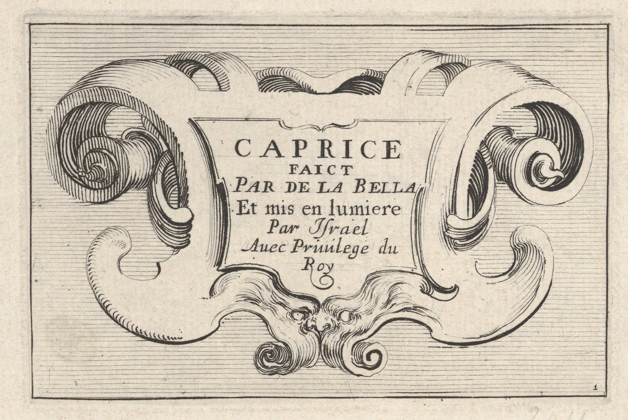 Placa 1: Un cartucho con título de serie, de 