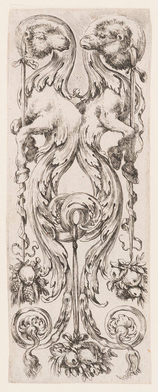 Plato, de Ornamenti o Grottesche (Ornamentos o Grotescos) de Stefano della Bella