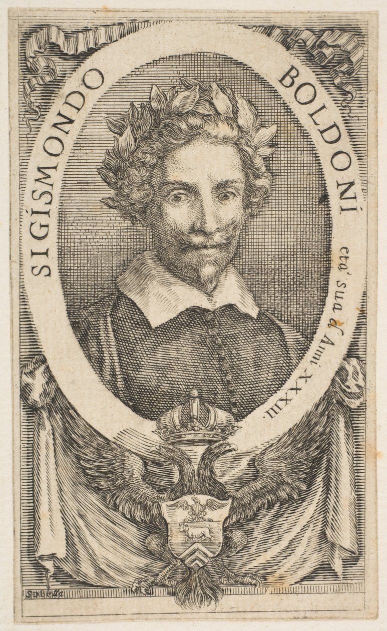 Retrato del poeta Sigismond Boldoni, 1656 de Stefano della Bella