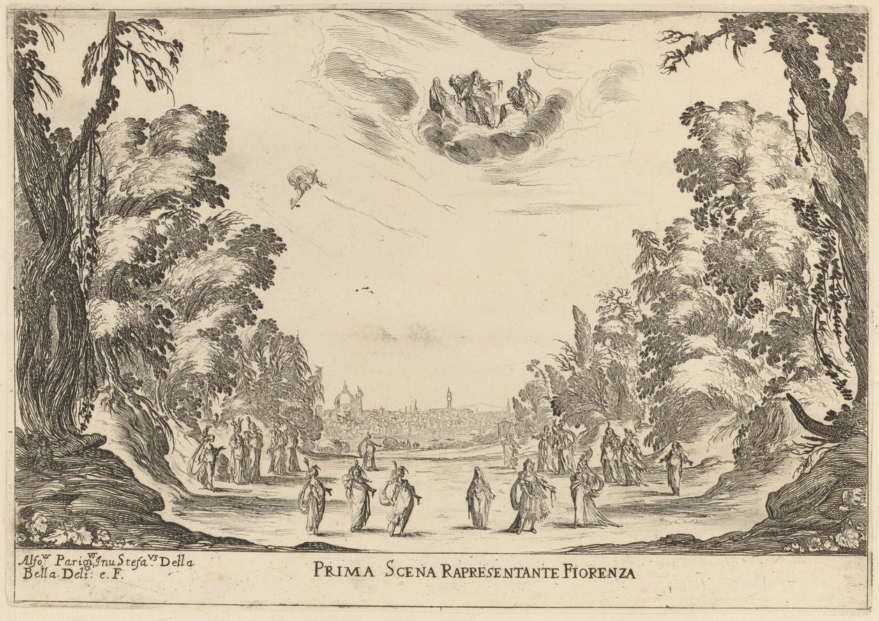 Primera escena representando Florencia de Stefano della Bella