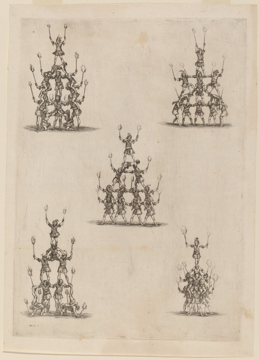 Pirámides de Malabaristas de Stefano della Bella
