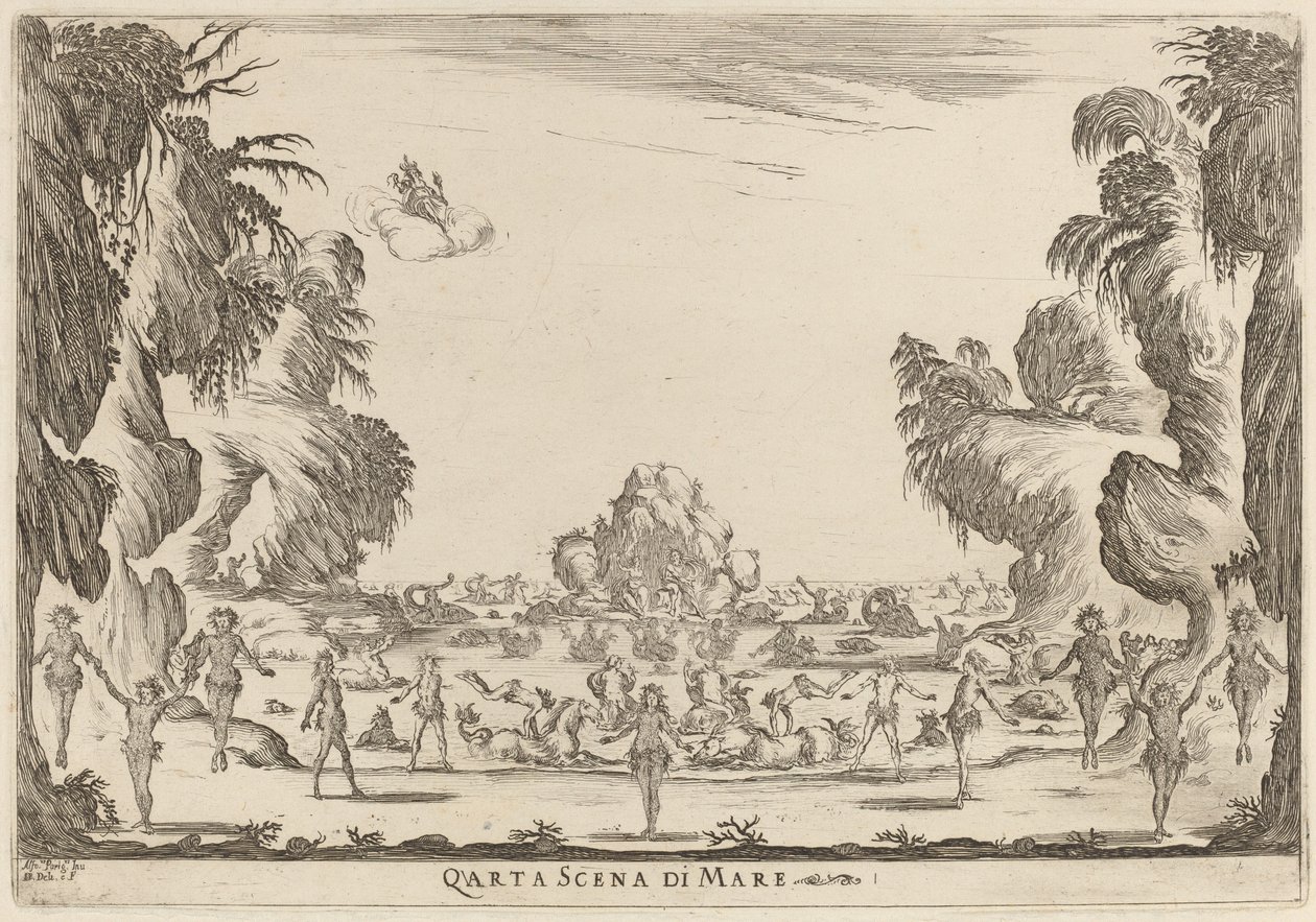 Quarta Scena di Mare, 1637 de Stefano della Bella