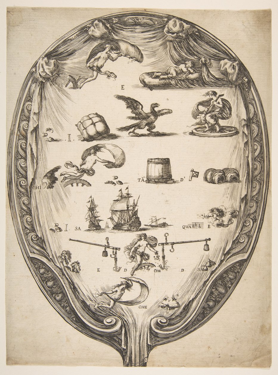 Pantalla con Rebus de la Fortuna, ca. 1639 de Stefano della Bella