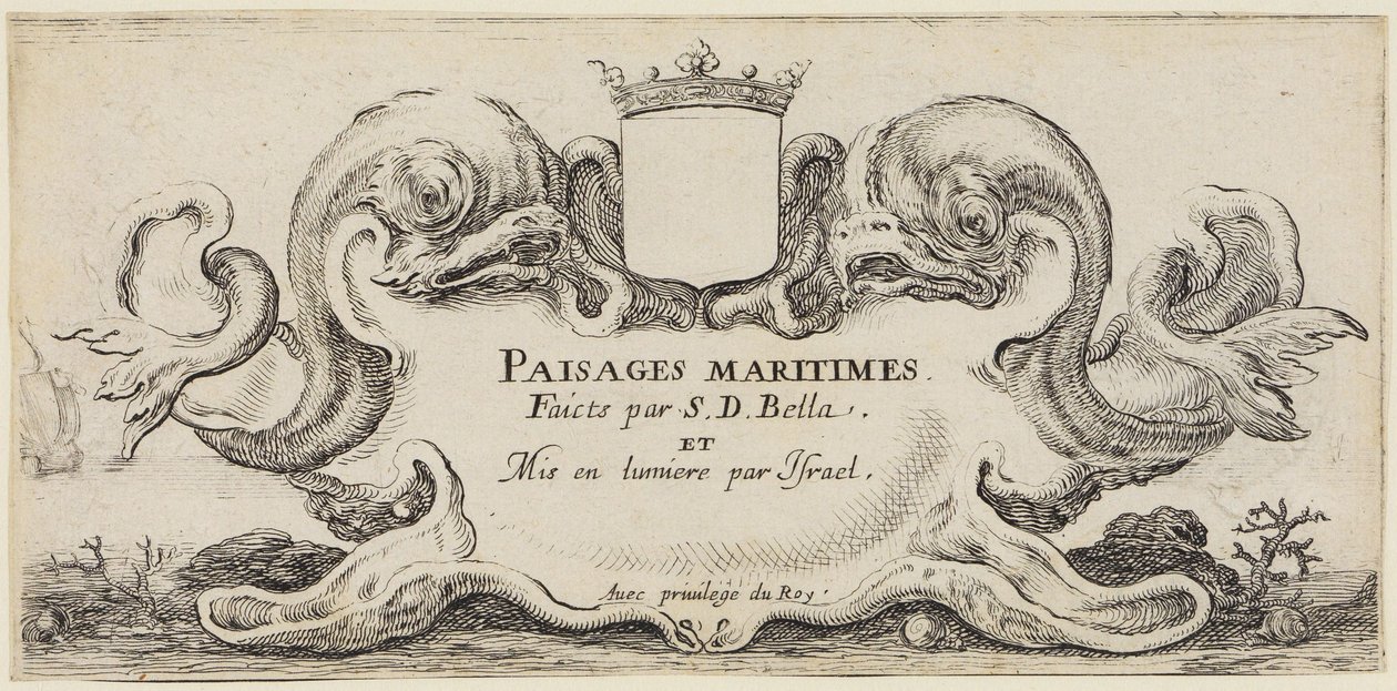 Paisajes marinos (Paysages maritimes): portada de Stefano della Bella