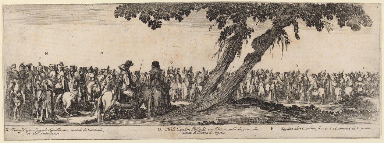 Caballeros españoles, jinetes polacos y franceses de Stefano della Bella