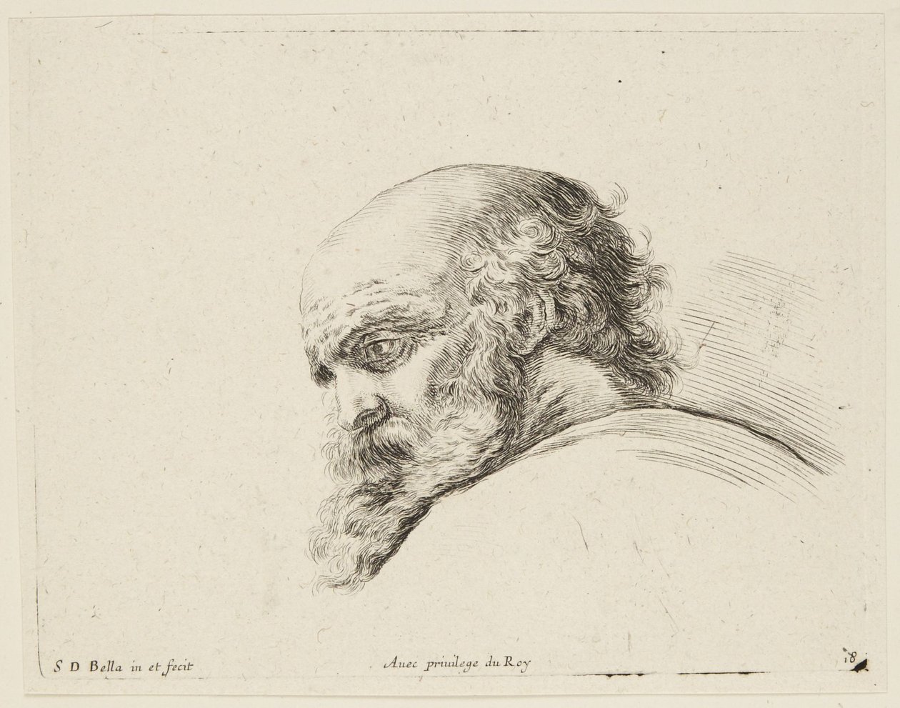 Estudio (I principii del disegno, 18) de Stefano della Bella