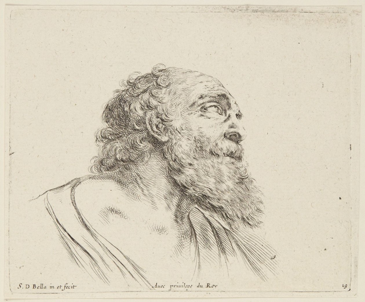Estudio (Los principios del dibujo, 19) de Stefano della Bella
