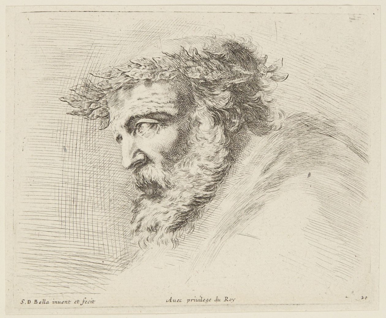 Estudio (Los principios del dibujo, 20) de Stefano della Bella