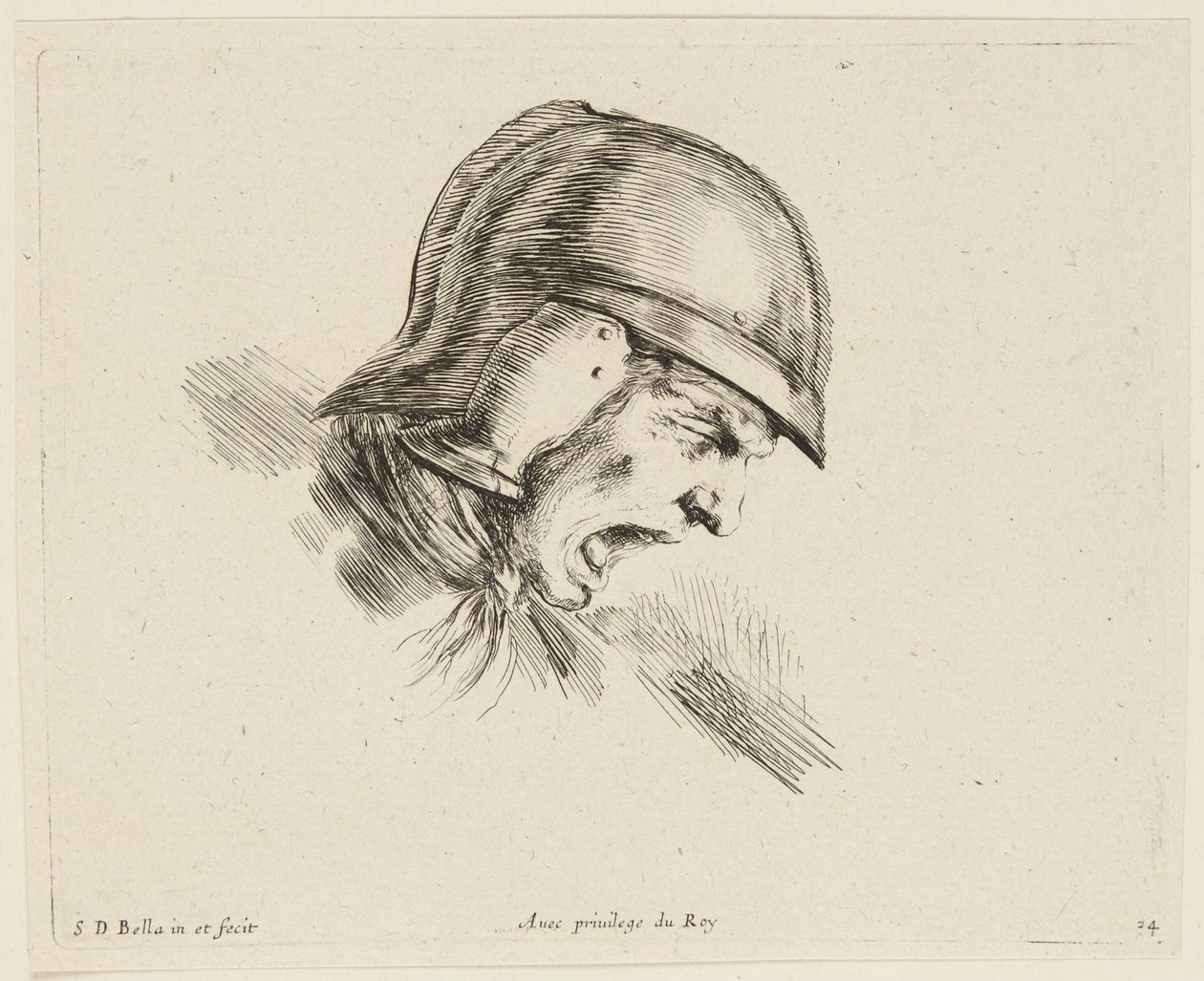 Estudio (Los principios del dibujo, 24) de Stefano della Bella