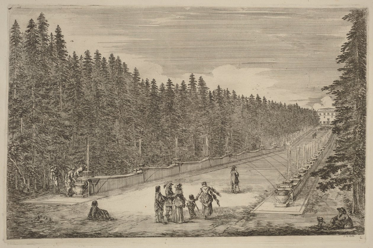 La avenida de las fuentes de Stefano della Bella