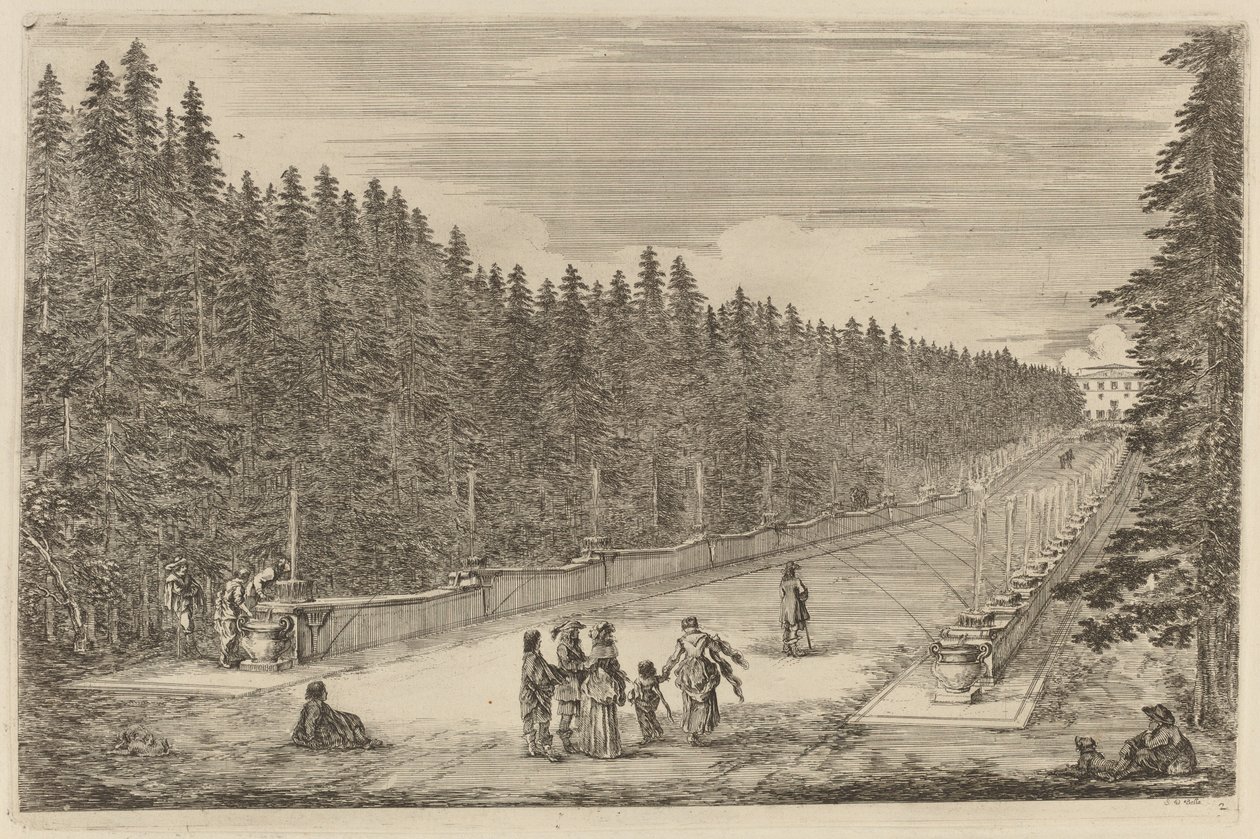 La avenida de las fuentes de Stefano della Bella