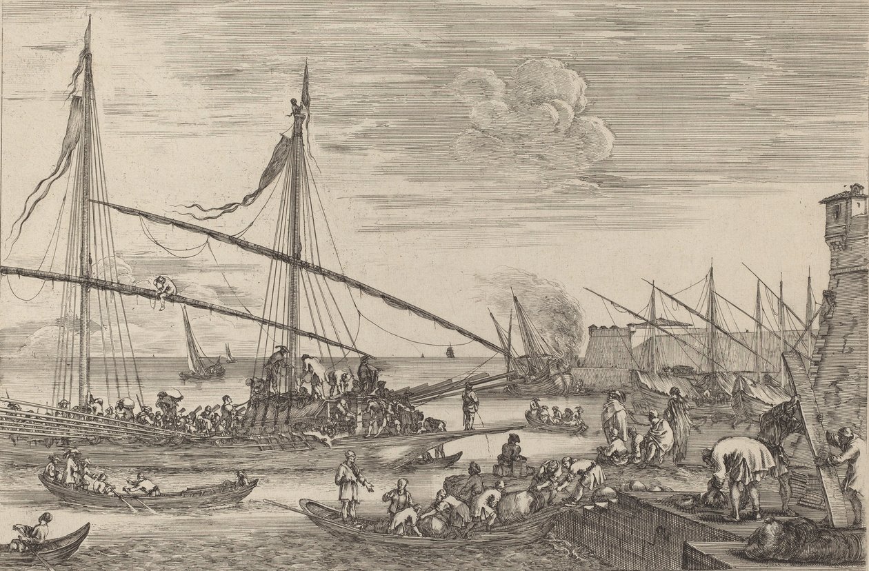Las fortificaciones en Livorno, probablemente c. 1654-1655 de Stefano della Bella
