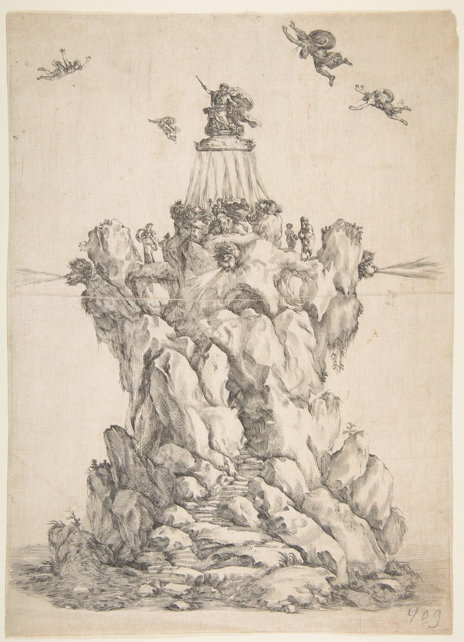 La roca de Eolo, 1652 de Stefano della Bella