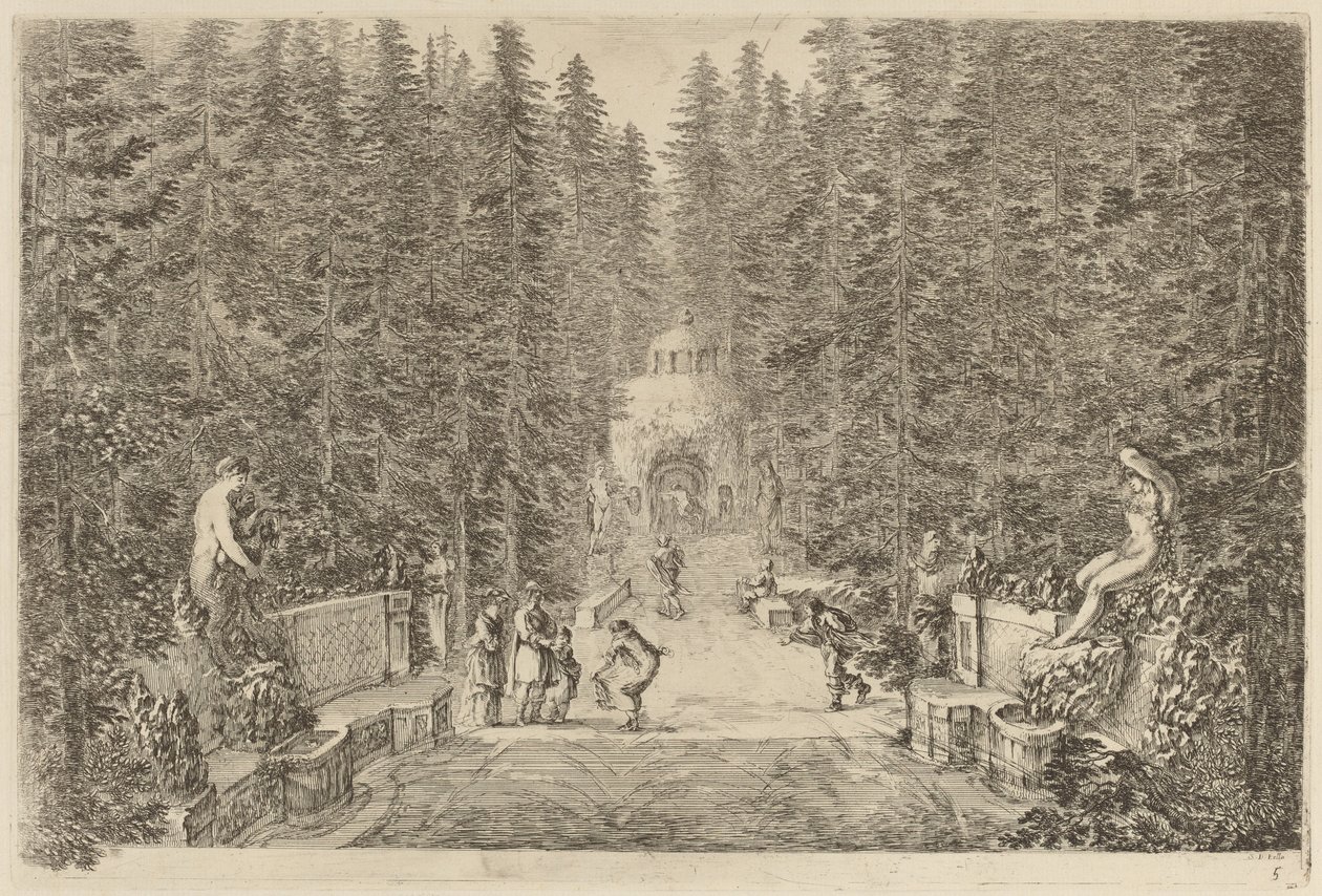 El rocío del agua, probablemente 1653 de Stefano della Bella