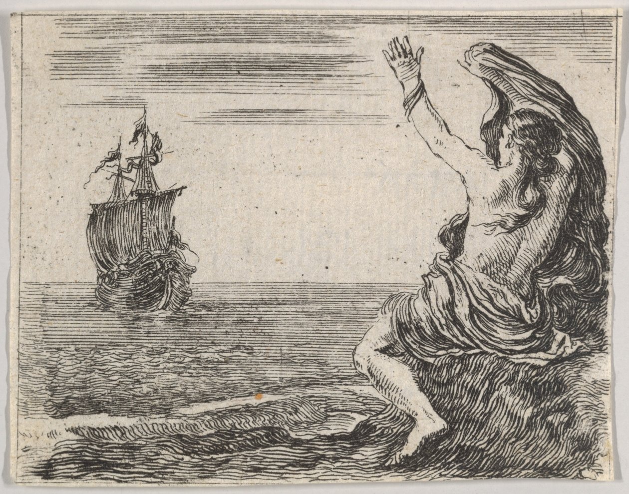 Teseo y Ariadna, del Juego de la Mitología, 1644 de Stefano della Bella