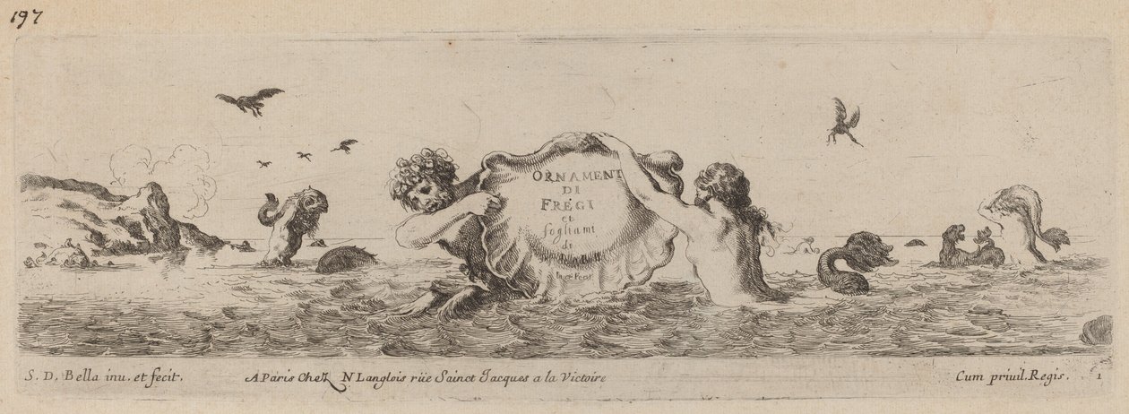 Página de Título para "Ornamenti di fregi e fogliani" de Stefano della Bella