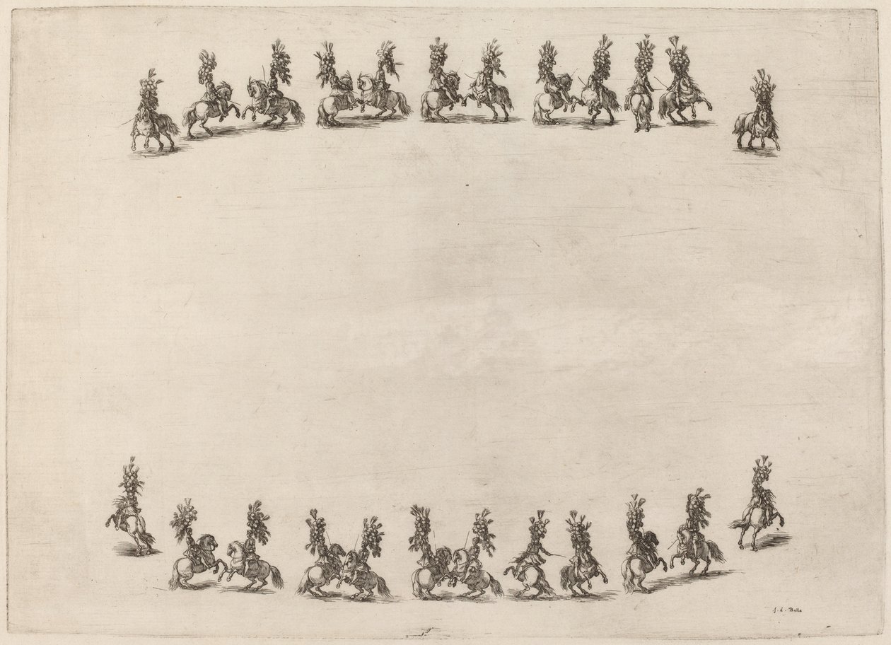 Veinticuatro caballeros retozando, 1652 de Stefano della Bella