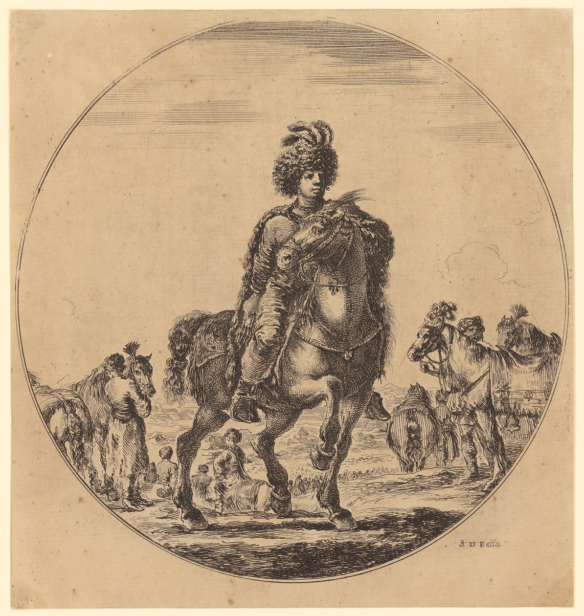 Jinete húngaro de Stefano della Bella