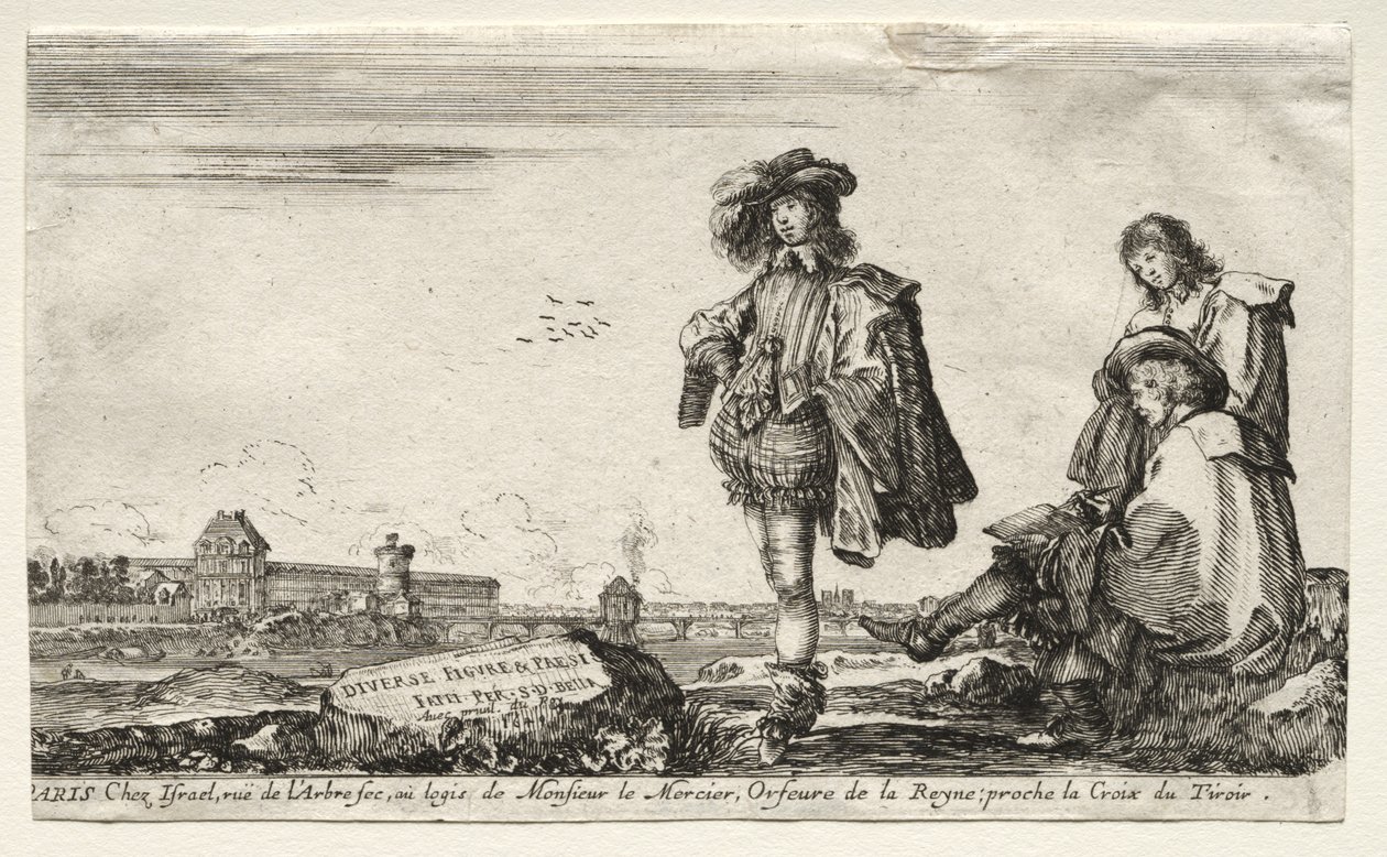 Varias figuras y paisajes, 1649 de Stefano della Bella