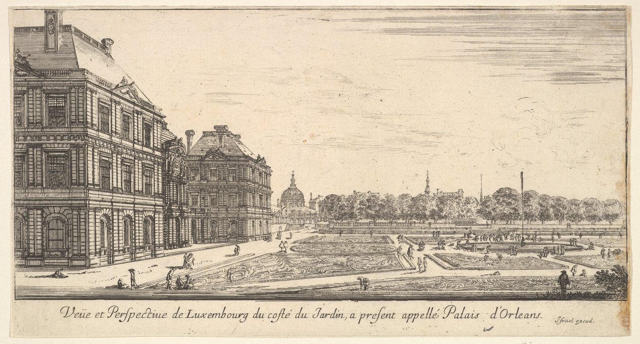Vista de Luxemburgo desde el lado del jardín del Palais d
