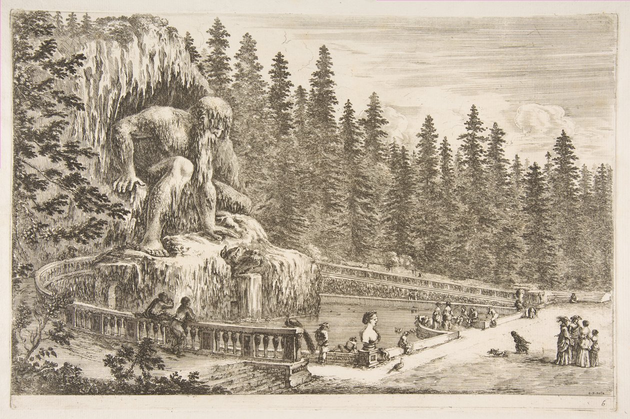 Villa de Pratolino: El Apenino, ca. 1653 de Stefano della Bella