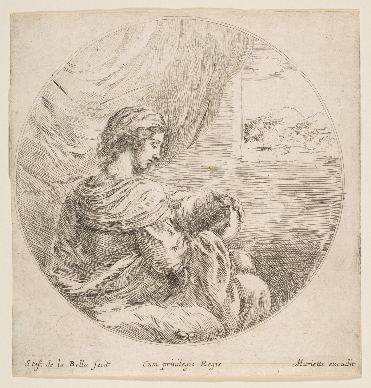 Virgen amamantando al Niño Jesús, ca. 1641 de Stefano della Bella