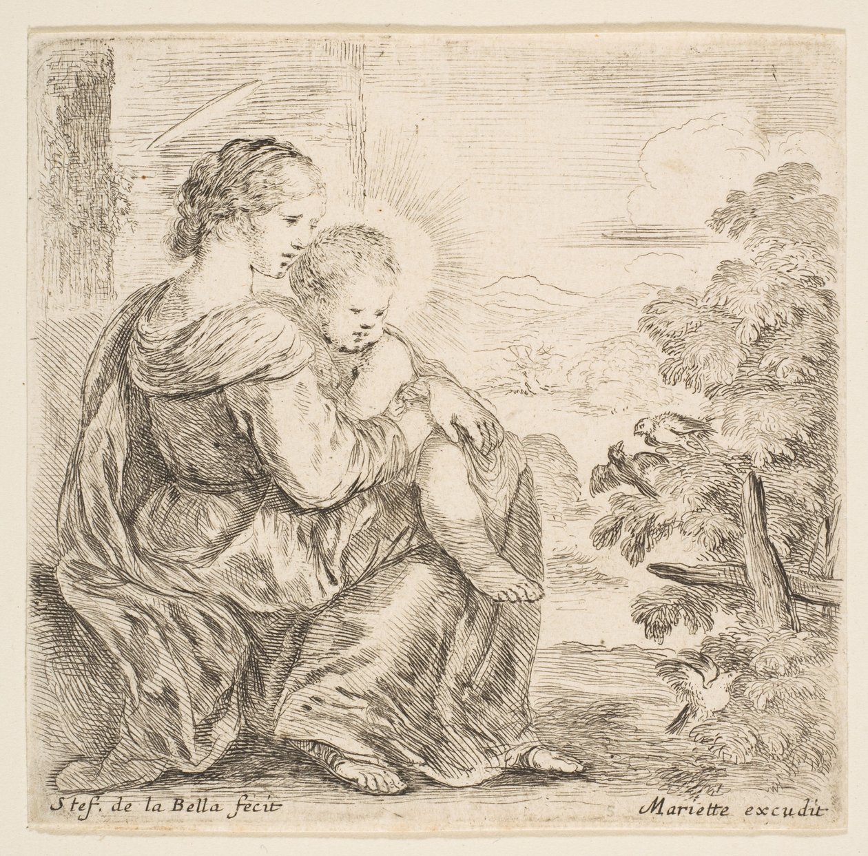 Virgen y Niño Jesús, 1641 de Stefano della Bella