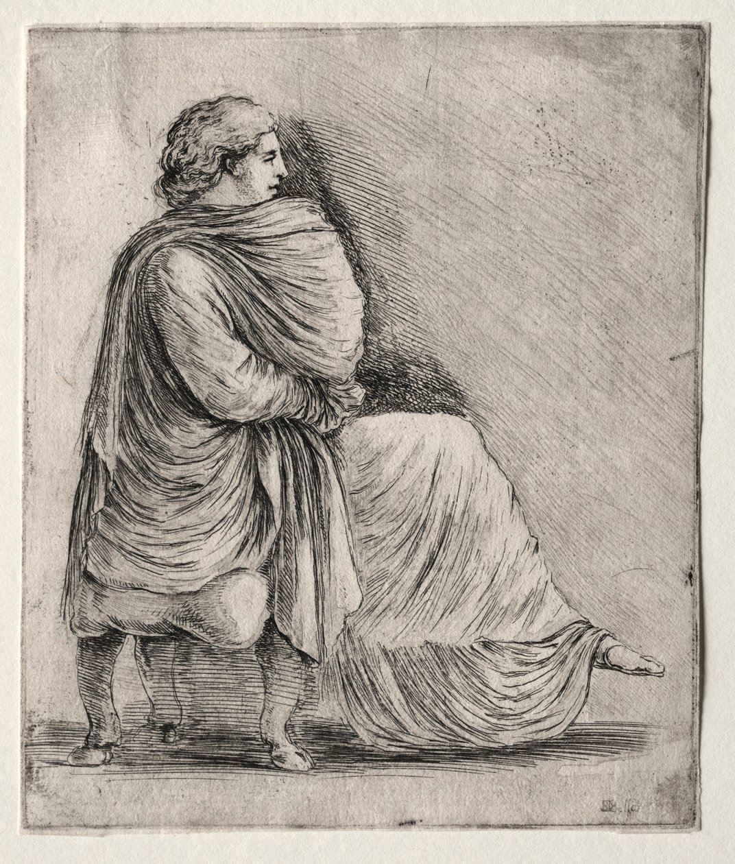 Mujer Sentada en un Taburete, c. 1620s-1630s de Stefano della Bella
