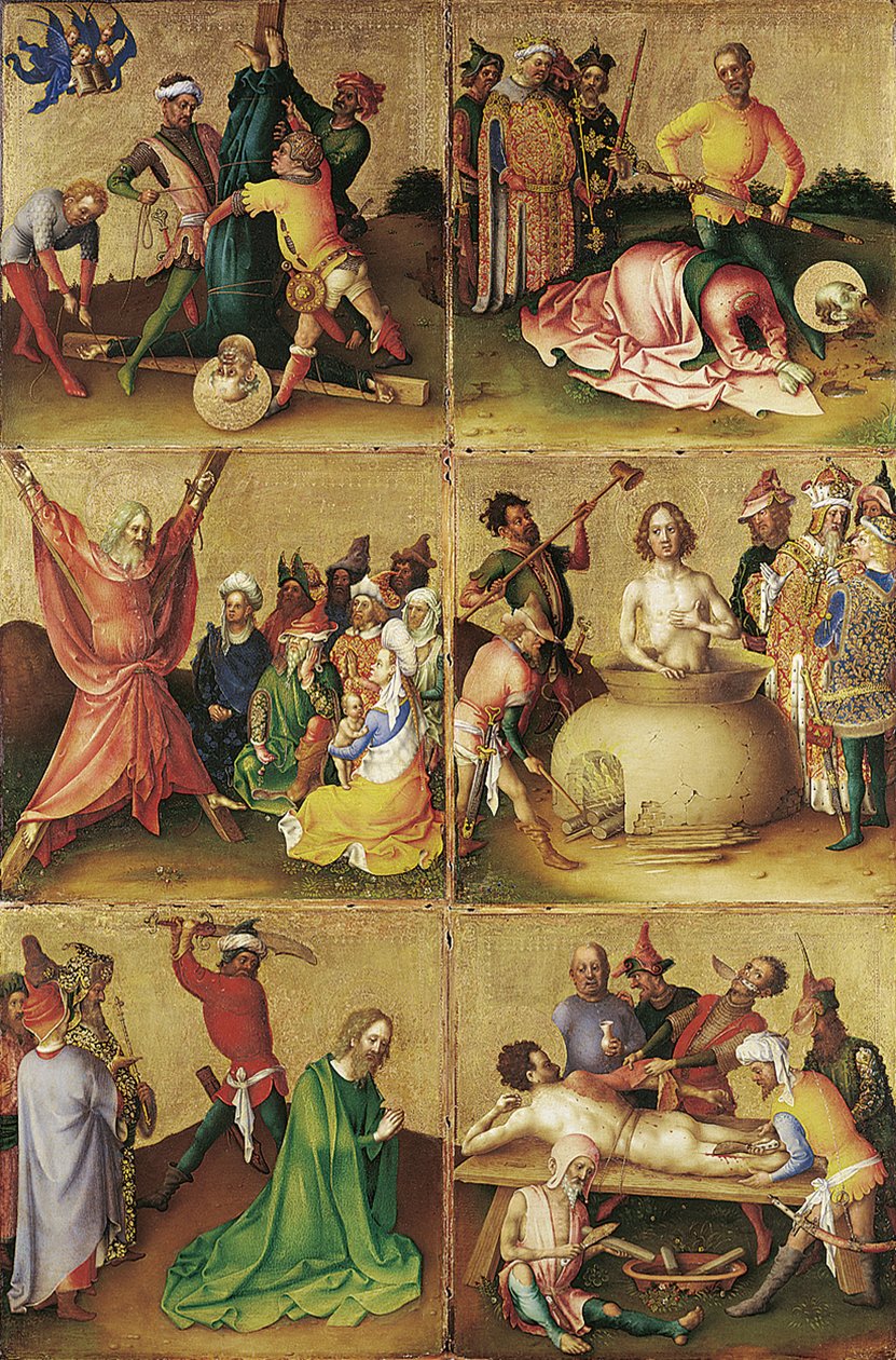 Martirio de los Apóstoles. Panel izquierdo de Stephan Lochner