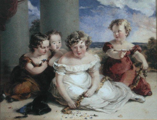 Niños haciendo una guirnalda de Stephan Poyntz Denning