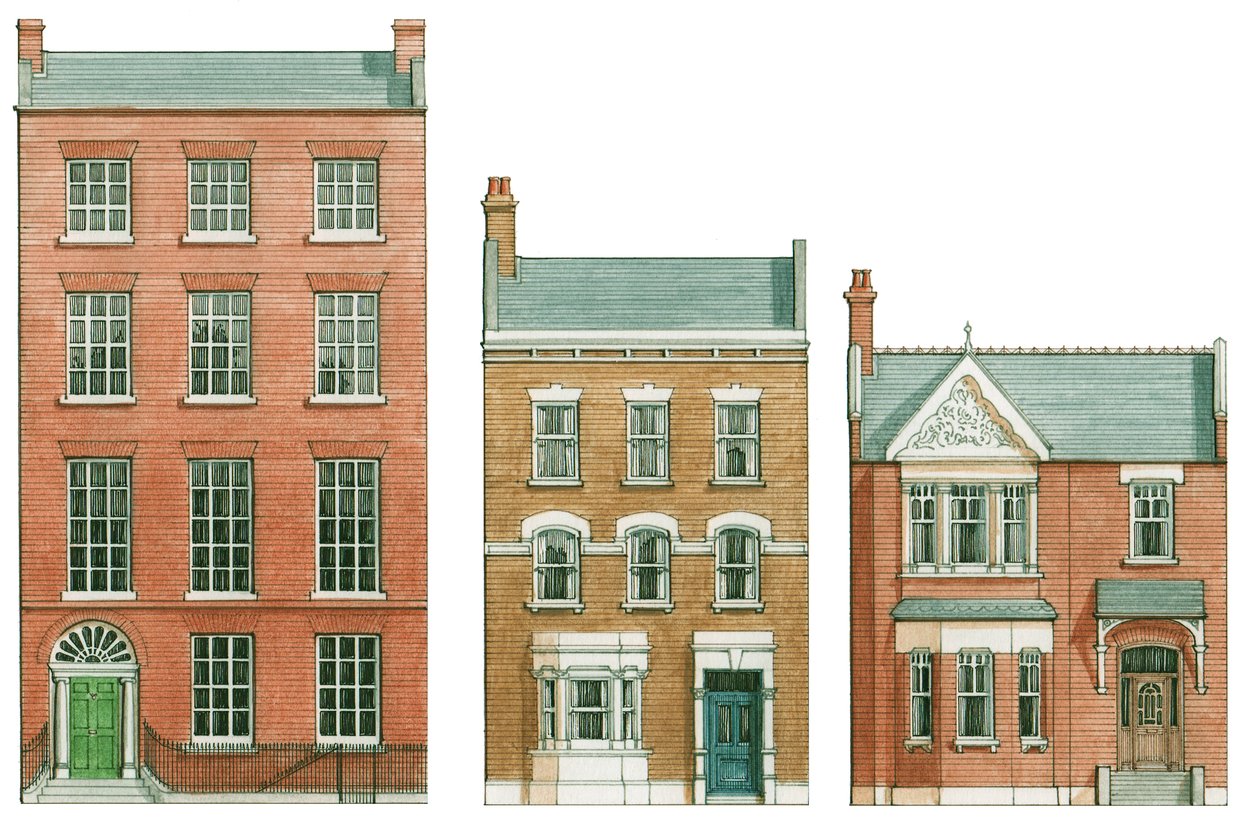 British House Styles, c.1750-1910 (tinta y acuarela) de Stephen Conlin