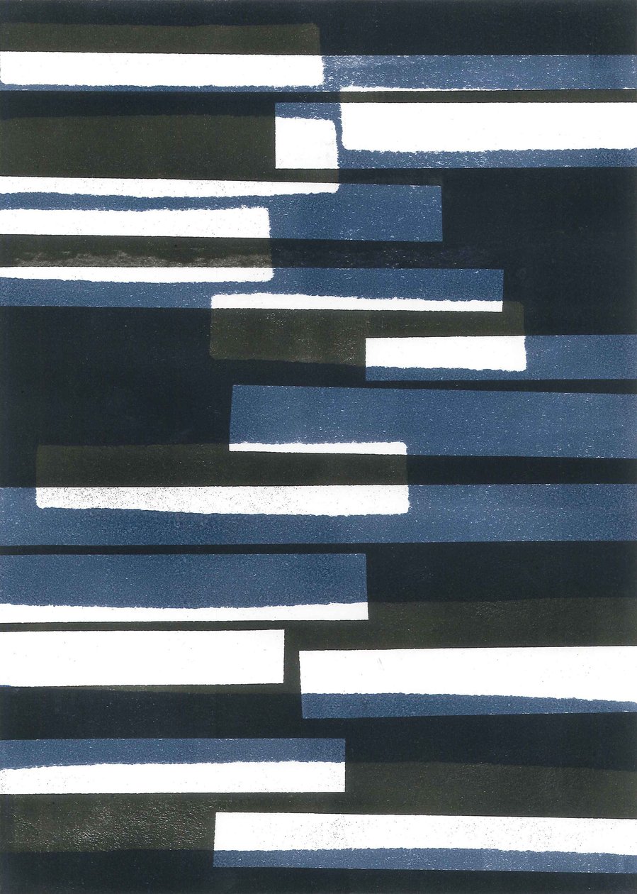 Tablas I, 2015 (monocopia sobre papel) de Stephen Dow