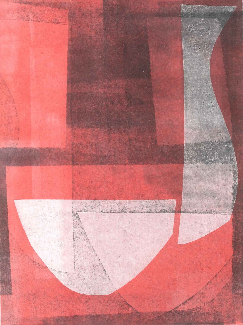 Bowl  Pitcher, 2015 (monocopia sobre papel) de Stephen Dow