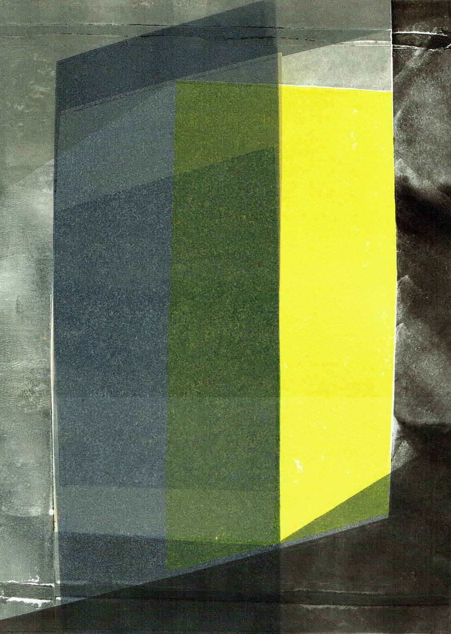 Oblique IV, 2020, monocopia sobre papel de Stephen Dow